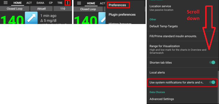 Use system notifications for alerts and notifications