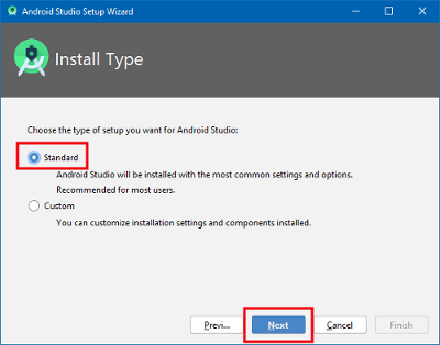 Standard installation