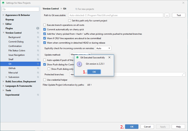 Automatinis git instaliavimas pavyko