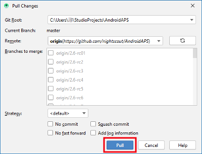 Android Studio - GIT - Pull 2