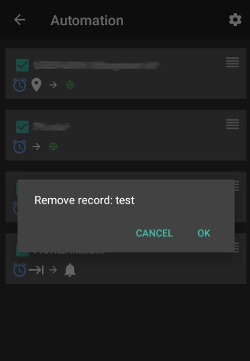 Delete automation rule