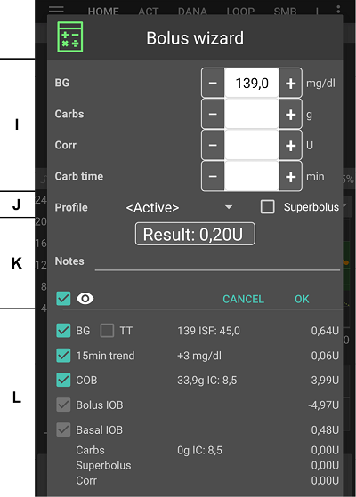 Bolus wizard