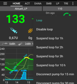 Loop status menu