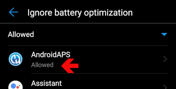 Huawei - ignoruoti baterijos optimizavimą