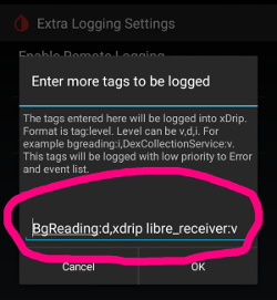 xDrip+ LibreLink žurnalas