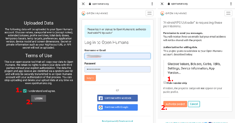 Open Humans Terms of Use + Login