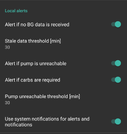 Local alerts