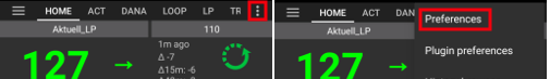 Open preferences