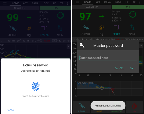 Freigabe mit biometrischer Authentifizierung