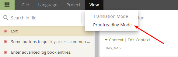 Proofreading mode app