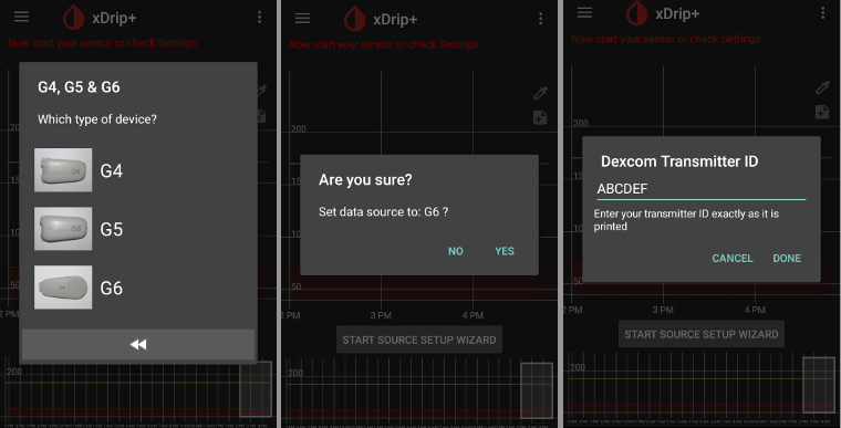 xDrip+ трансмиттер Dexcom 2