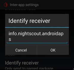 xDrip+ Základní nastavení komunikace mezi aplikacemi Identify receiver