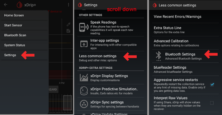xDrip+ Libre Bluetooth Settings 1